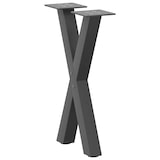 thumbnail of vidaXL Couchtischbeine X-Form 2 Stk. Anthrazit 38x(42-43) cm Stahl