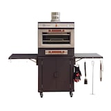 thumbnail of Professioneller Glut- und Holzkohle-Grillofen ECO 60 INOX aus Edelstahl, Holzkohleofen mit Grillrost und Edelstahlplatte
