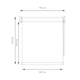 thumbnail of WellHome - Ondoorzichtig polyester rolgordijn 170 x 175 cm (breedte x hoogte) gebroken wit