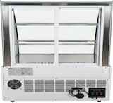 thumbnail of Romux® Kühlvitrine für Konditorei Standgerät 2 Böden Gebogenes Glas Weiß 600 Liter Umluftkühlung | Professionelle Vitrinen