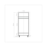 thumbnail of Dmora Guardaroba 2 ante Dfrollan, Mobile camera da letto, Cabina armadio portabiti, Armadio appendiabiti, 90x52h192 cm, Quercia