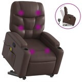 thumbnail of vidaXL Massagesessel mit Aufstehhilfe Braun Kunstleder