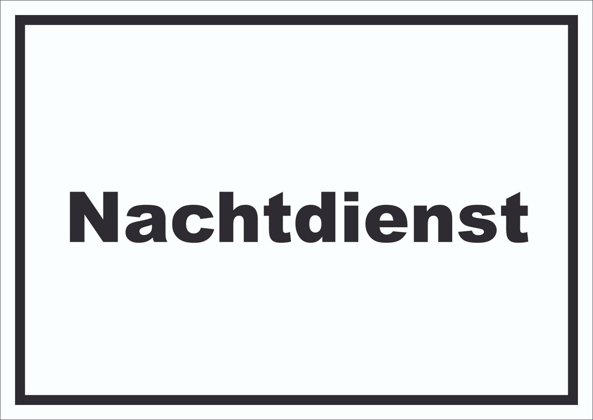 Ein Schild mit einem schwarzen Rahmen.