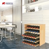 thumbnail of PROREGAL Modulares Weinregal VINCELLAR MOD | HxBxT 60x60x30cm | Auszug Modul für 30 Flaschen | mit ausziehbaren Ebenen | Massives Kiefernholz | Natur
