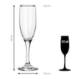 thumbnail of Libbey set van 12 champagneglazen -EMBASSY- 177 ml, Ø 7 cm, H: 20,5 cm