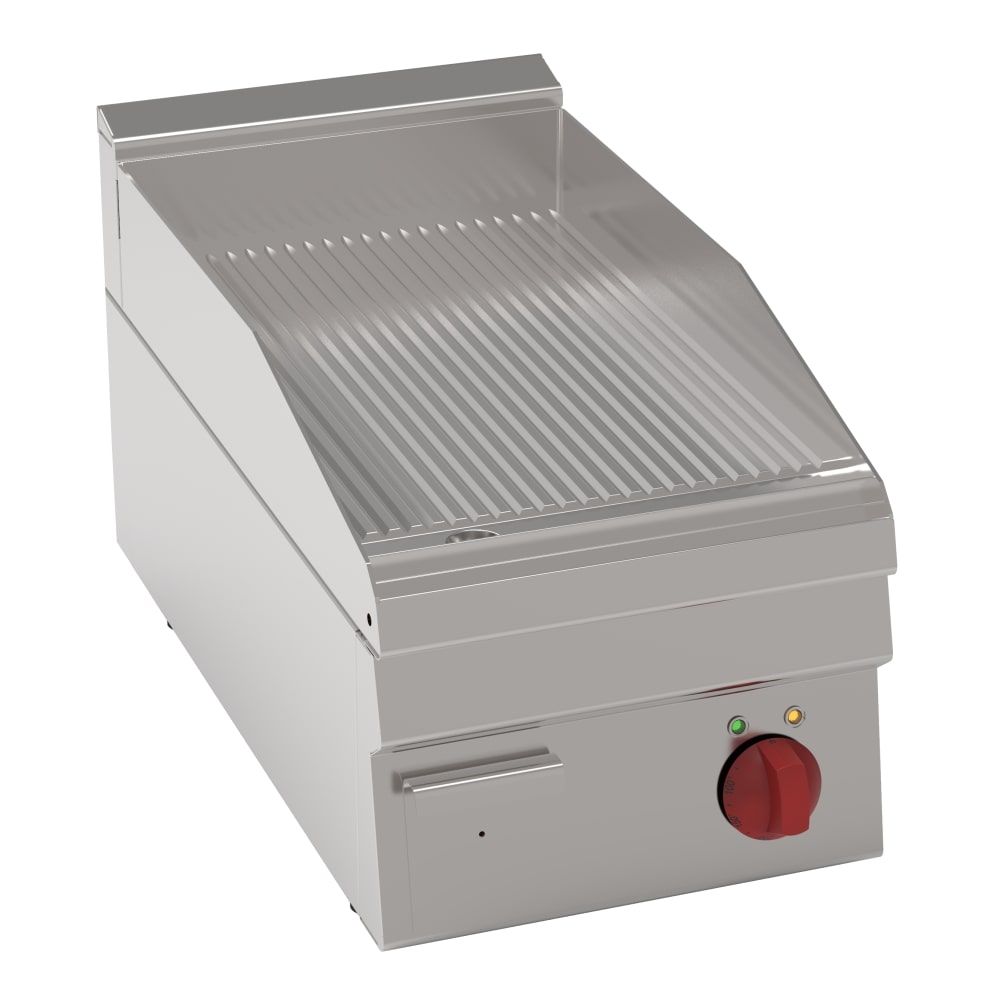 EURAST - Plaat-frytop fe 15 mm elektrisch geribbeld tafelmodel - 350x600x280 mm - 3900 W 400/3V - 30810611