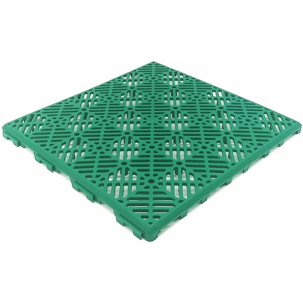 Confezione Risparmio 100 Piastrelle Ventilate Antiumidità 30x30x1,5cm - Polipropilene - Verde