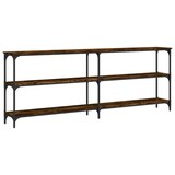 thumbnail of Décoshop26 - Table console avec étagères design industriel 200 x 29 x 75 cm bois d'ingénierie marron et métal DEC031799