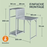 thumbnail of CASARIA® Balkonmöbel Set Klappbar 3 Stühle Tisch