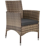 thumbnail of tectake Conjunto de ratán 8+1 ALMANSA  natural/gris oscuro - 404329