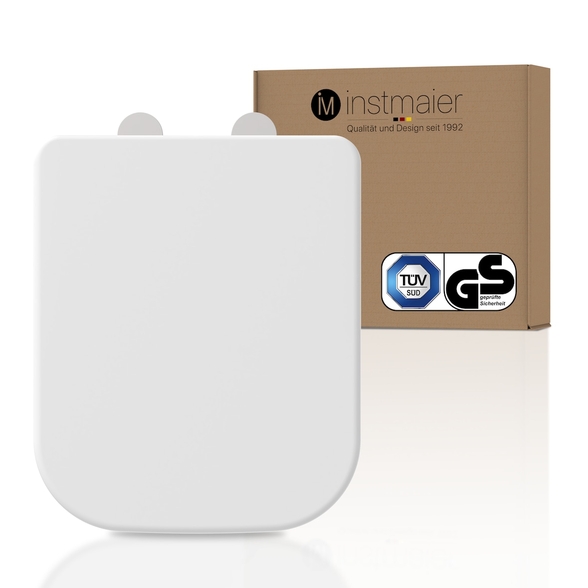 Helma Duroplast WC-Sitz WHITE, E-Form, mit Absenkautomatik und Schnellverschluss