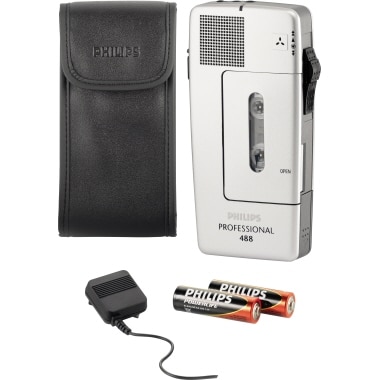 Philips Diktiergerät Pocket Memo 488 Professional LFH0488/00B silber