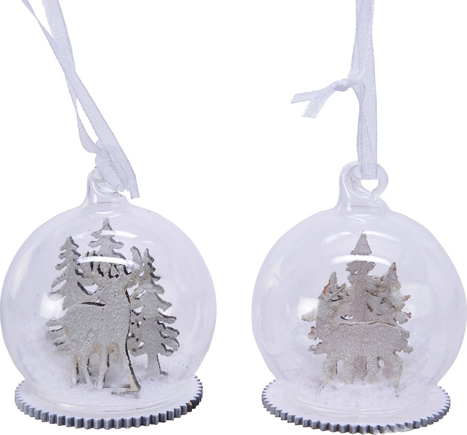 1 Christbaumschmuck Glas Rentier Hirsch Elch Weihnachtskugeln Christbaumkugeln