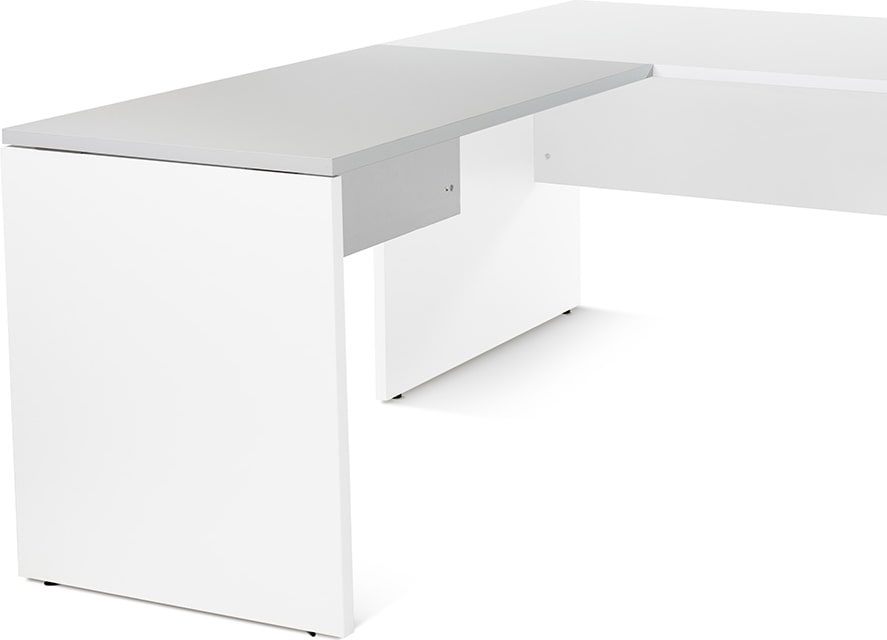 Rocada ala para mesa de oficina serie work 100x60 blanco /gris (precio solo para el ala, la mesa principal se compra aparte)