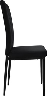 thumbnail of ML-Design – Esszimmerstühle 4er Set Schwarz | Samtbezug, Rückenlehne, Metallbeine, ergonomische Küchen- & Wohnzimmerstühle