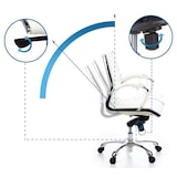 thumbnail of Sedia da ufficio / poltrona presidenziale PARMA 10 pelle bianco crema cromo hjh OFFICE