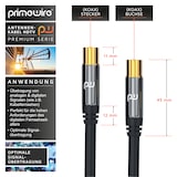 thumbnail of Primewire HDTV Antennenkabel mit 4-fach Schirmung IEC-Stecker zu RF-Buchse / 75 Ohm / 135dB - 1 m
