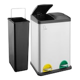 thumbnail of SVITA TC2X20 Kücheneimer Office 40L Trennmülleimer Mülltrennung Edelstahl Silber