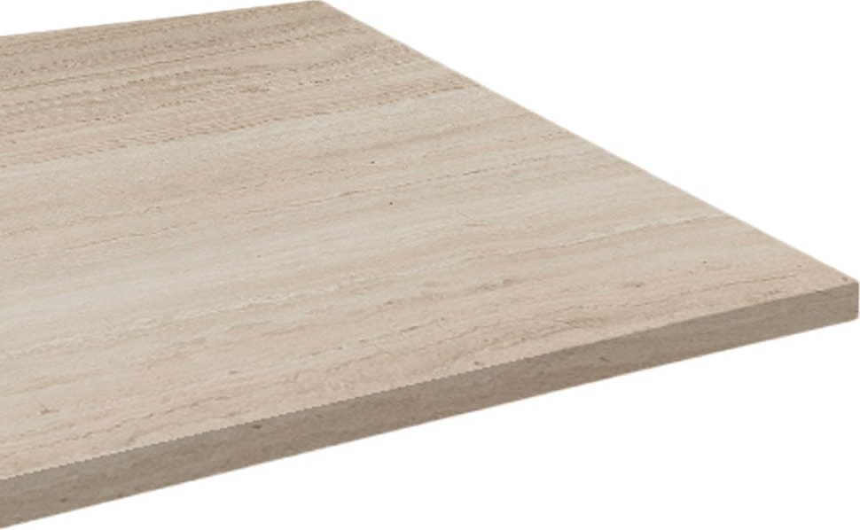 Restootab - Tischplatte 140x70 Dekor natürlicher Travertin-Marmor