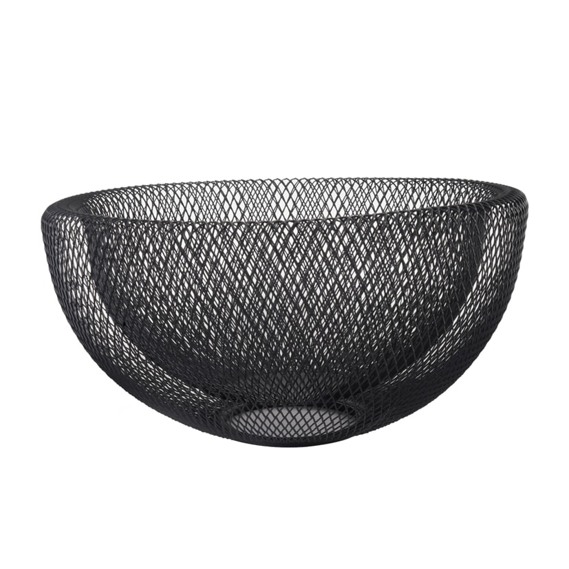 Eva cestino doppio filo nero Ø 24.5 X 12.5 cm resina nera