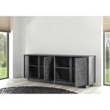 thumbnail of Matelpro - Buffet/bahut moderne 180 cm noir marbré Carrat - Moderne & Design -Noir marbré mat -  -Types de portes: Battantes