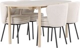 thumbnail of Andy Essgruppe Tisch 90x180cm und 4 Boucle Stühle whitewash.