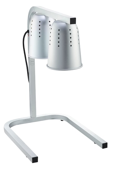 METRO Professional Dubbele infrarood warmtelamp GWL2000, aluminium, 500 W, in hoogte verstelbaar, temperatuurbereik: 65-85°C, zilver