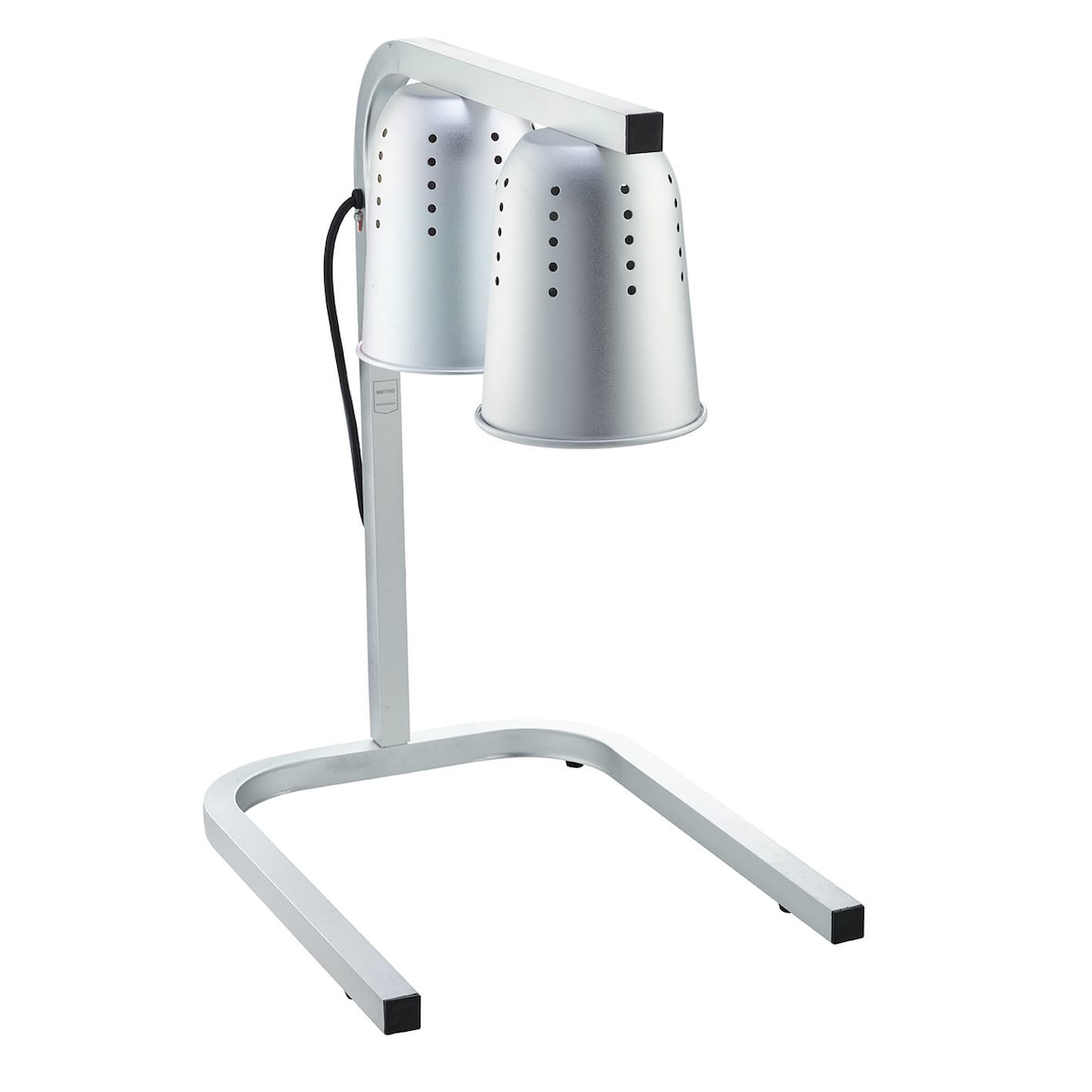 METRO Professional Dubbele infrarood warmtelamp GWL2000, aluminium, 500 W, in hoogte verstelbaar, temperatuurbereik: 65-85°C, zilver