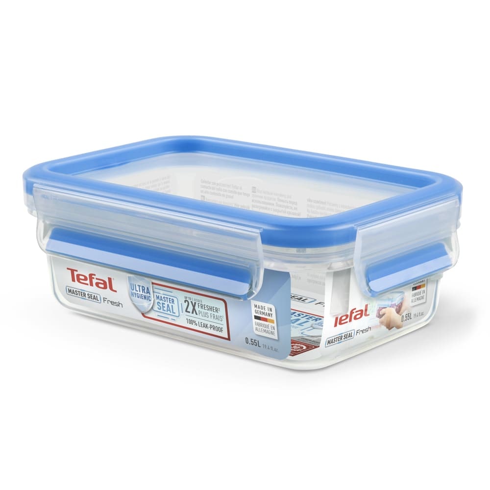 Boite Masterseal fresh 0.55L -  55.00 cl Transparent / Cristal Rectangulaire Plastique Tefal 16.00x11.00 cm
