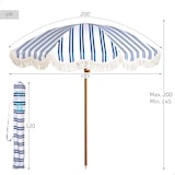 thumbnail of Aktive Sombrilla de playa 8 varillas 200 cm a rayas con flecos