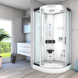 thumbnail of Dampfdusche Duschkabine Sauna Dusche D58-20T2 100x100 cm ohne 2K Scheiben Versiegelung