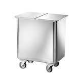 thumbnail of Tramoggia in acciaio inox satinato, su ruote. Divisorio interno.  Lt. 115 -