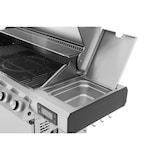 thumbnail of Tarrington House Gasbarbecue met 6+1 branders Glenwood, roestvrij staal, 157x60x118 cm, met zijtafels, digitale thermometer, wielen, zilver