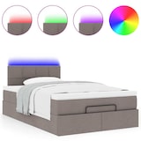 thumbnail of vidaXL Ottoman-Bett mit Matratze & LEDs Taupe 120x200 cm Stoff