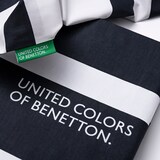 thumbnail of Benetton - 3-teiliges Bettwäsche-Set (1 Bettbezug 200 x 200 cm + 2 Kissenbezüge 80 x 80 cm), 100 % Baumwolle 200 Tc, Schwarz und Weiß