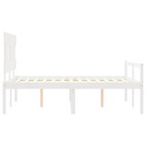 thumbnail of vidaXL Seniorenbett mit Kopfteil 120x200 cm Weiß Massivholz