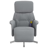 thumbnail of vidaXL Massagesessel mit Fußteil Hellgrau Stoff