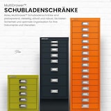 thumbnail of BISLEY Schubladenschrank aus Metall DIN A3 in silber mit 6 Schubladen und Sockel Werkzeugschrank Metallschrank