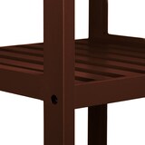 thumbnail of Relaxdays Bambus Badregal mit 4 Ablageflächen, HxBxT: 110 x 34,5 x 33 cm, hohes Standregal, Holzregal, dunkelbraun