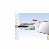 thumbnail of FISCHER GB 10 spiraalanker, Ø10x55mm, kunststof, nylon, 65mm, Ø7mm, geschikt voor gasbeton, geschikt voor