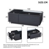 thumbnail of Couchtisch 100x50x35 cm Hochglanz Glasplatte LED-Schubladen Stauraum Ablage Wohnzimmer Tisch modern Design schwarz