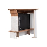 thumbnail of PORTO - Vrijstaande elektrische hoekhaard - 23" - Licht eiken - 91 x 89 x 76,5