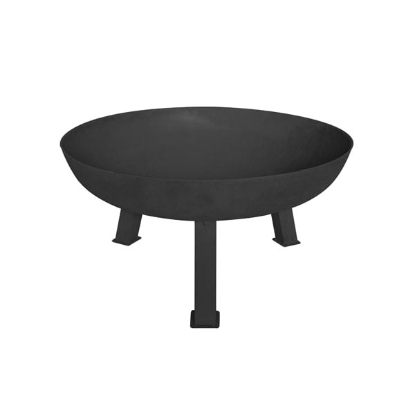 Vuurschaal, met 3 stevige poten, rond, 37 x Ø 75 cm, gietzijzer, zwart