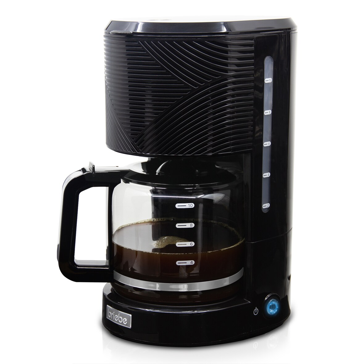 Briebe Elegance Macchina Caffè Americano 10 Tazze, Filtro Riutilizzabile 1,25L, CM1171BLK, Nero
