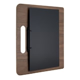 thumbnail of Securit® porte-menu en noyer - Planche à découper avec anneaux