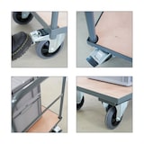 thumbnail of PROREGAL Profi Plattformwagen | HxBxT 102x60x98cm | Traglast 450kg | Grau | Transportwagen Handwagen Materialwagen