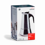thumbnail of Lacor – 62036 – italienische Kaffeemaschine Milan, Express-Kaffeemaschine, Edelstahl 18/10, Fassungsvermögen für 6 Tassen