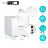 thumbnail of WellHome – Set di Comodini in Legno con 2 Cassetti, Colore Bianco, 41 x 40 x 45 cm – Eria White