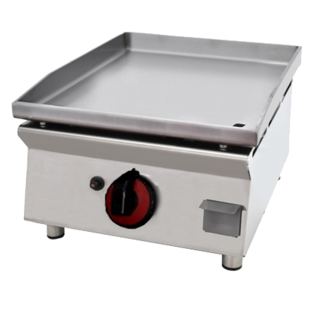 EURAST - Platte-frytop fe 6 mm gas glatte arbeitsplatte - 405x450x240 mm - 3 Kw - 44026P04