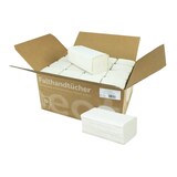 thumbnail of Falthandtuch Huchtemeier, weiß, 100 % Recycling, 2-lagig, 23x21 cm, V-Falz, 16x200=3.200 Tücher im Karton #V2F3200-RC65-SM